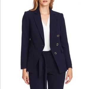 Vince Camuto Asymmetrical Front Crepe Blazer